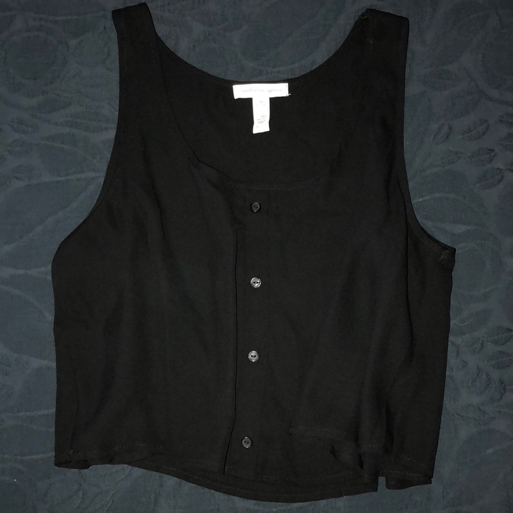 Ambiance Apparel Black Crop Top